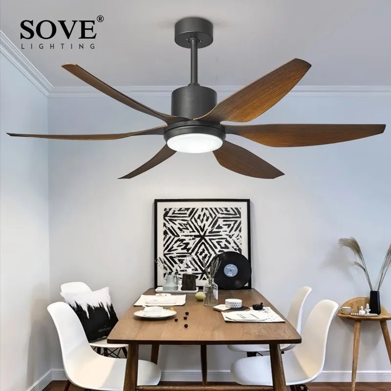 Modern Ceiling Fan With LED Light And Remote Control - Hans Lumiere