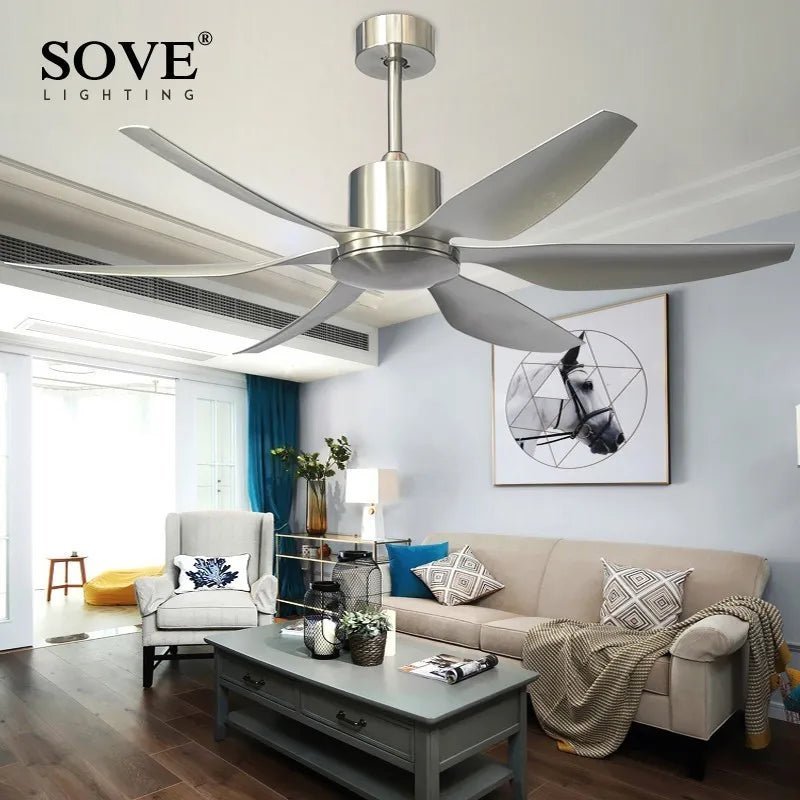 Modern Ceiling Fan With LED Light And Remote Control - Hans Lumiere