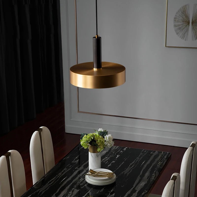 Modern Copper Pendant Light, Single-Head Rope Ceiling Lamp - Hans Lumiere