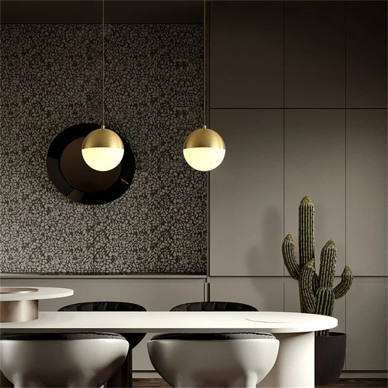 Modern Copper Pendant Lights - Hans Lumiere
