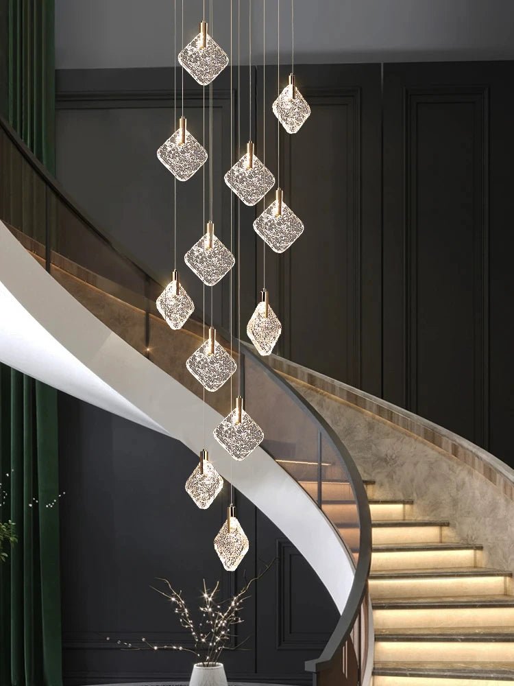 Modern Crystal Ceiling Pendant Chandelier for Living Room, Staircase & Restaurant - Hans Lumiere