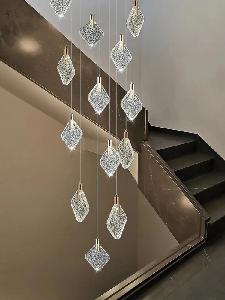 Modern Crystal Ceiling Pendant Chandelier for Living Room, Staircase & Restaurant - Hans Lumiere