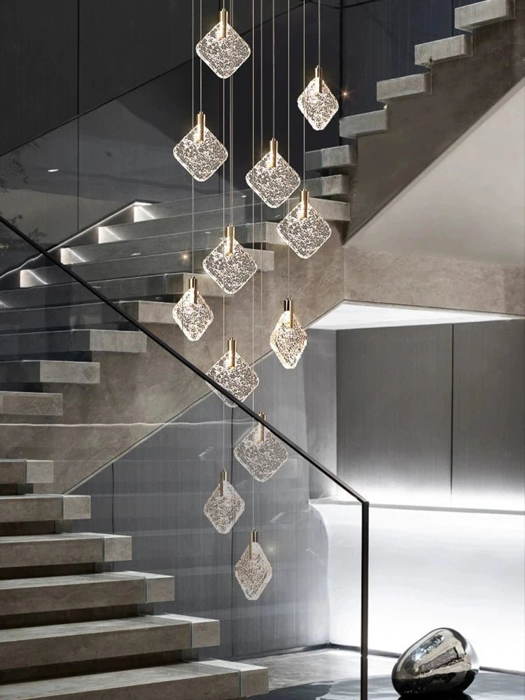 Modern Crystal Ceiling Pendant Chandelier for Living Room, Staircase & Restaurant - Hans Lumiere