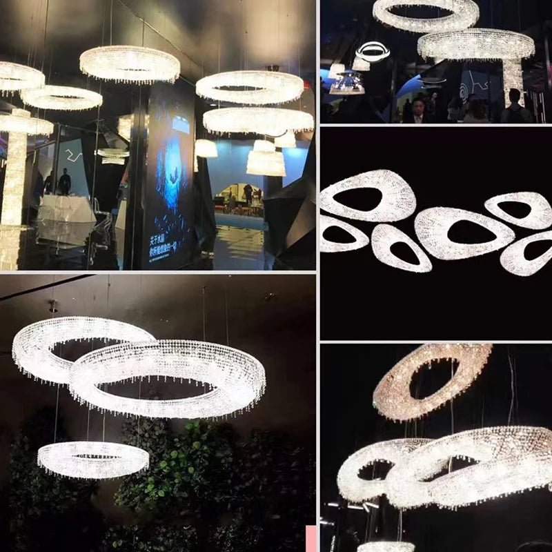 Modern Crystal LED Suspension Chandeliers Lighting - Hans Lumiere