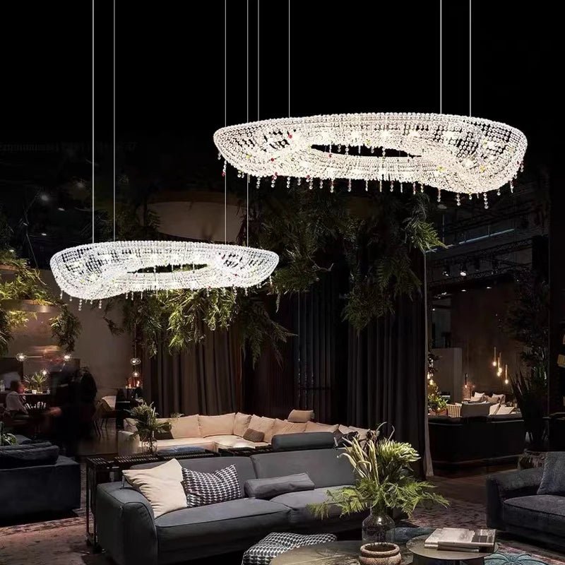 Modern Crystal LED Suspension Chandeliers Lighting - Hans Lumiere