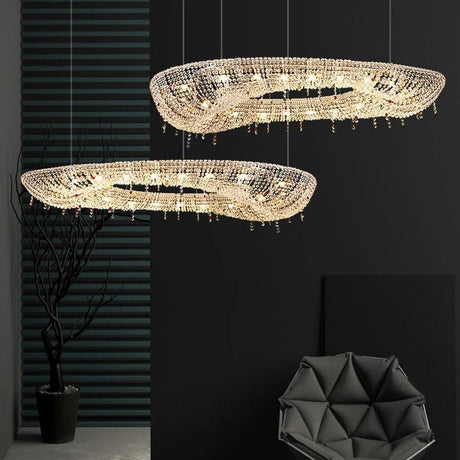 Modern Crystal LED Suspension Chandeliers Lighting - Hans Lumiere