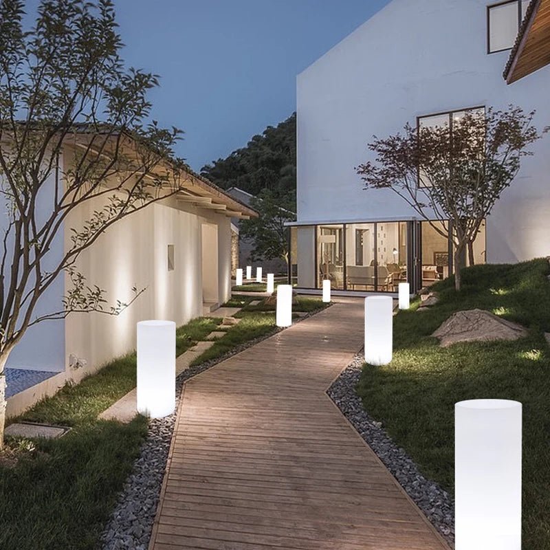 Modern Cylinder Landscape Lamp With Remote Control - Hans Lumiere