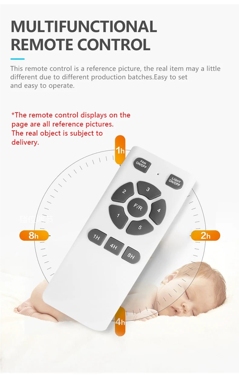 Modern DC Ceiling Fan with LED Light and Remote Control - Hans Lumiere