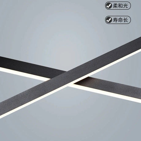 Modern Duplex Architecture Black LED Chandelier - Hans Lumiere