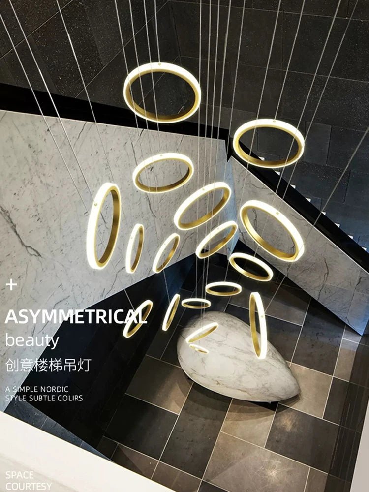 Modern Duplex Staircase Pendant Hanging Lamp - Hans Lumiere