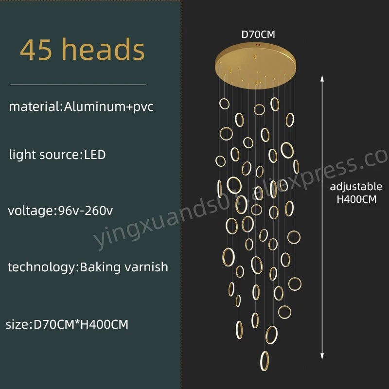 Modern Duplex Staircase Pendant Hanging Lamp - Hans Lumiere