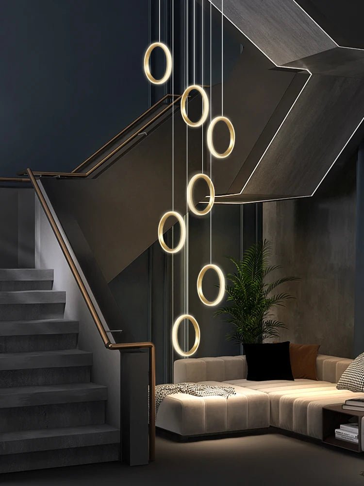 Modern Duplex Staircase Pendant Hanging Lamp - Hans Lumiere