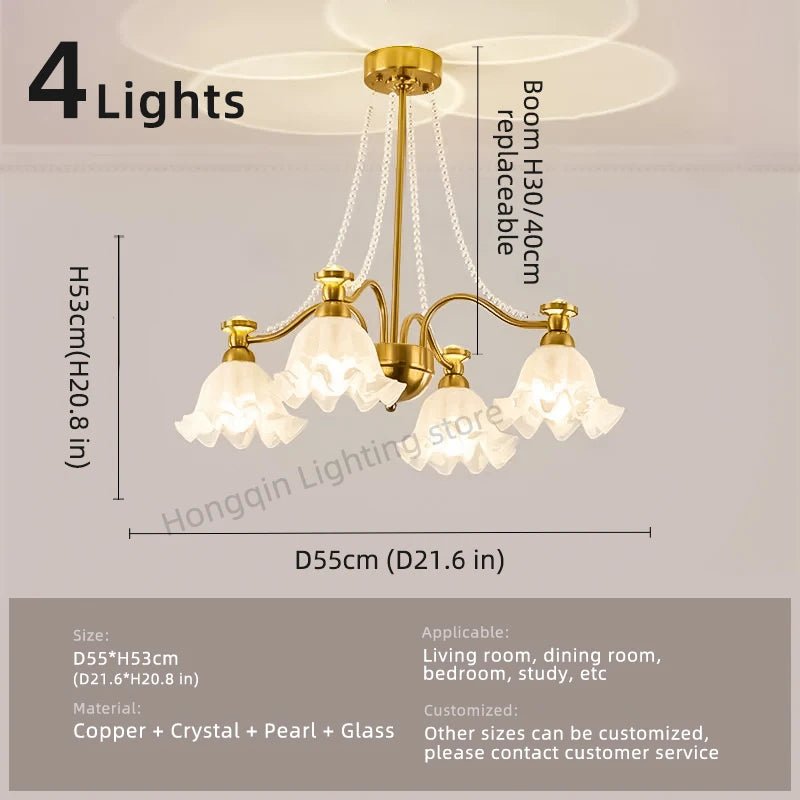 Modern French Glass Pendant Chandelier for Living Room and Dining Room - Hans Lumiere