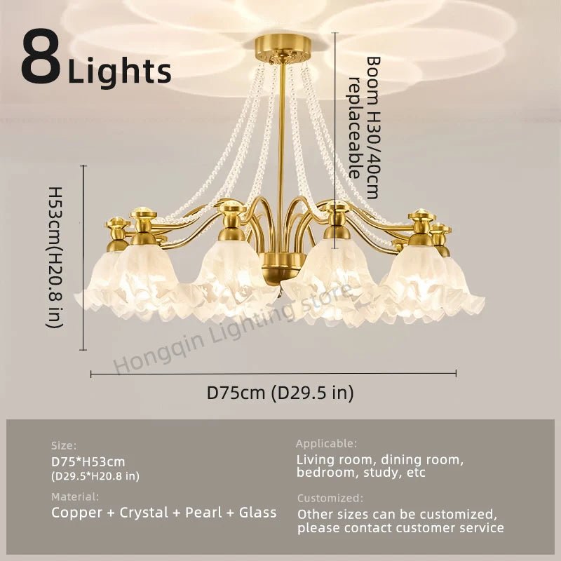 Modern French Glass Pendant Chandelier for Living Room and Dining Room - Hans Lumiere