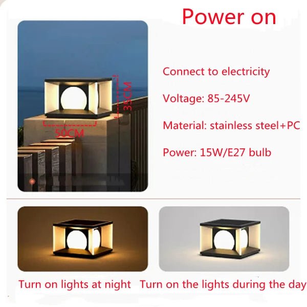 Modern Garden LED Lamp Door Post Light - Hans Lumiere