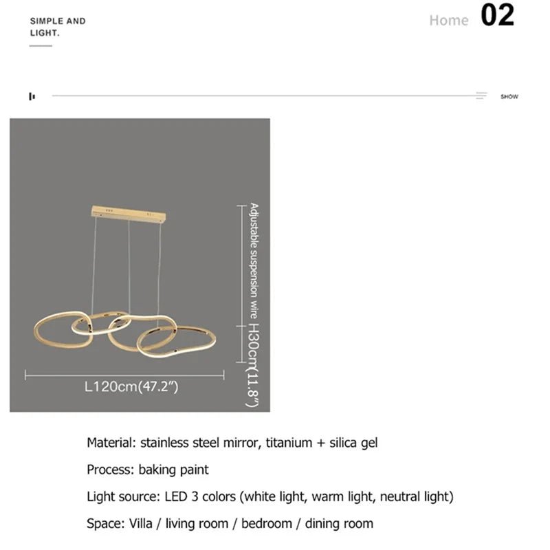 Modern Gold Nordic Pendant Light - Hans Lumiere