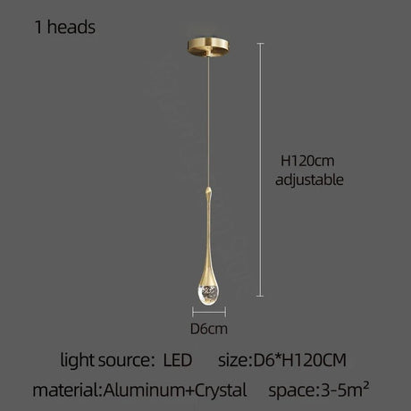 Modern Golden Crystal LED Chandelier - Hans Lumiere