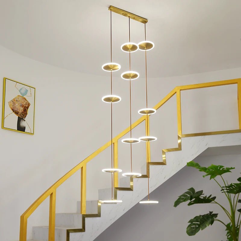 Modern Golden Round Hanging Crystal LED Chandelier - Hans Lumiere