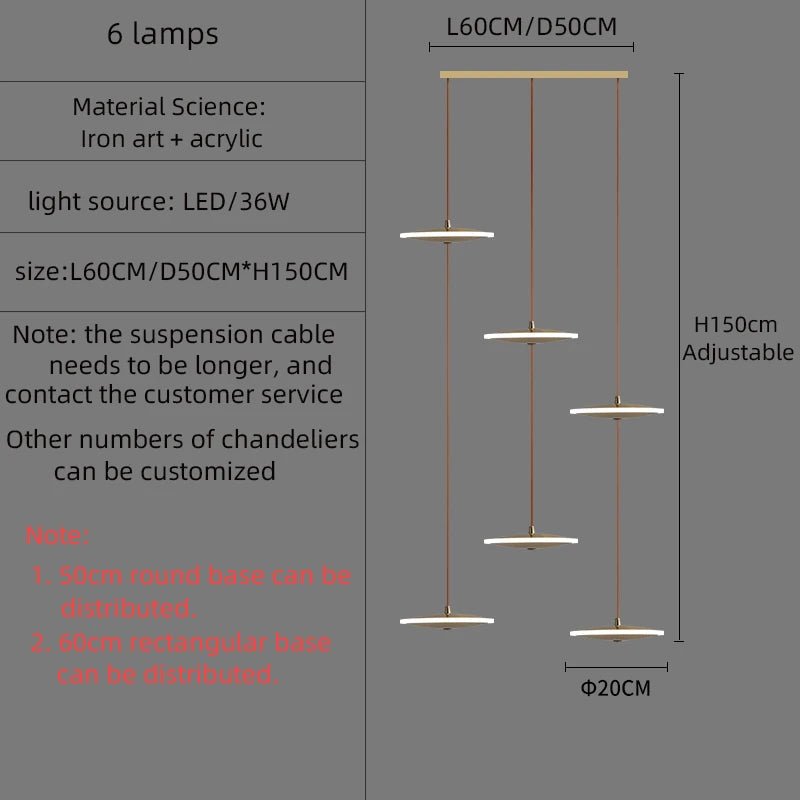Modern Golden Round Hanging Crystal LED Chandelier - Hans Lumiere
