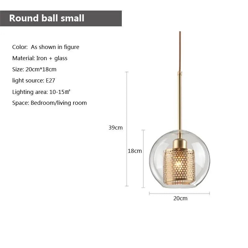 Modern Hanging Loft Glass Luster LED Pendant Light - Hans Lumiere