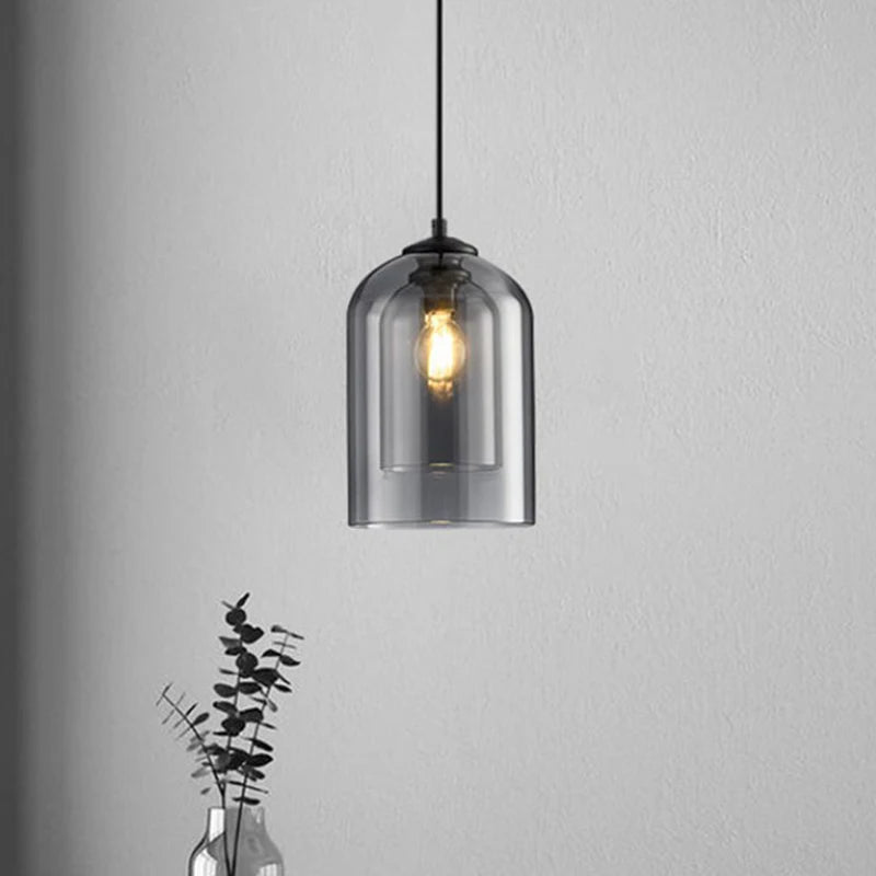 Modern Hanging Loft Glass Luster LED Pendant Light - Hans Lumiere
