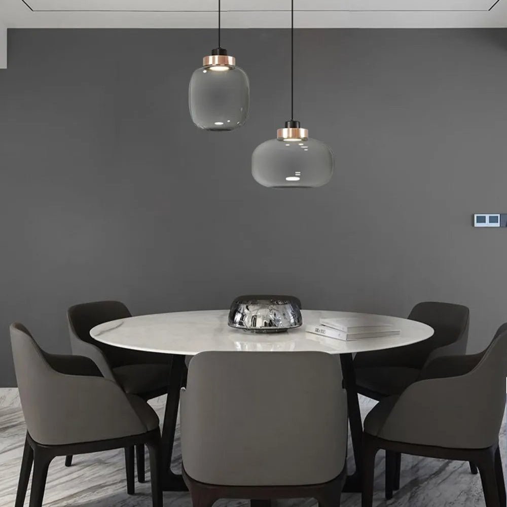 Modern Hanging Loft Glass Luster LED Pendant Light - Hans Lumiere