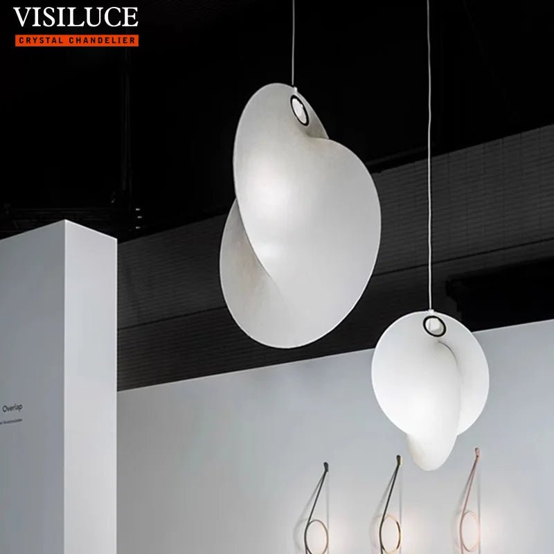 Modern Japanese Style Wabi Sabi Silk LED Pendant Lamp - Hans Lumiere