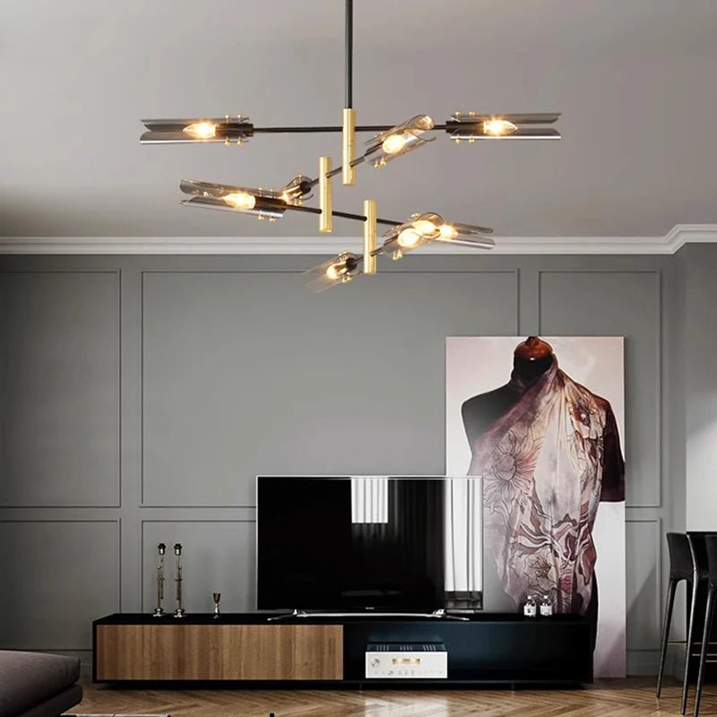 Modern LED Glass Chandelier for Living Room, Dining and Kitchen Island - Hans Lumiere