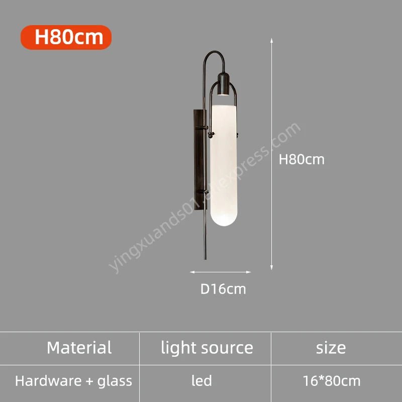 Modern LED Glass Wall Sconce for Bedroom and Corridor - Hans Lumiere