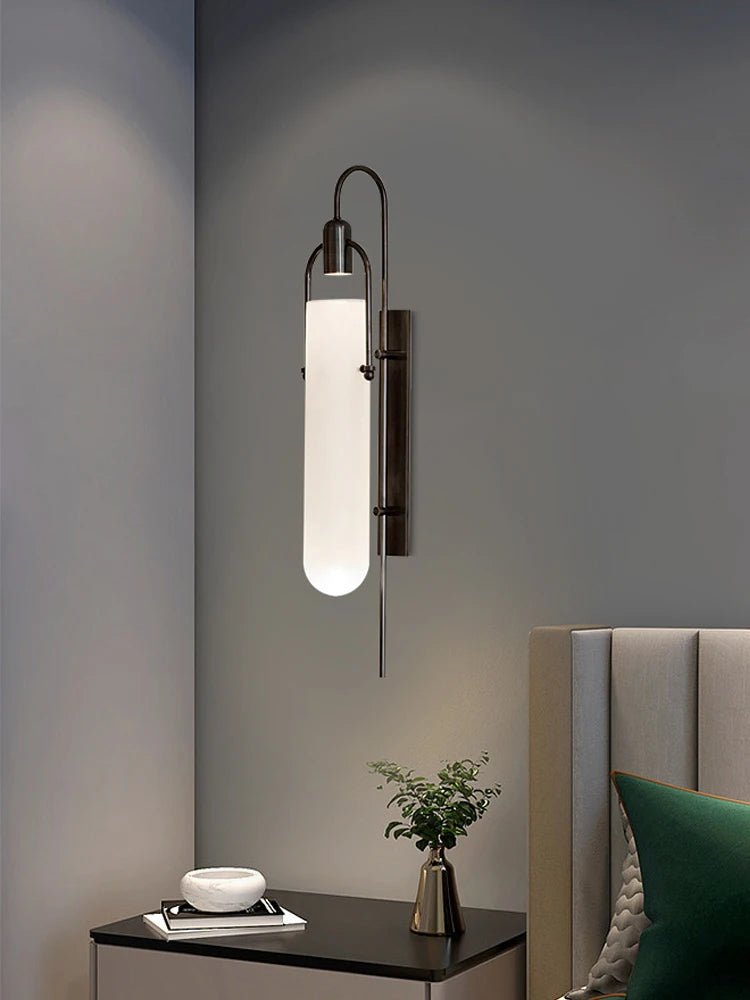 Modern LED Glass Wall Sconce for Bedroom and Corridor - Hans Lumiere