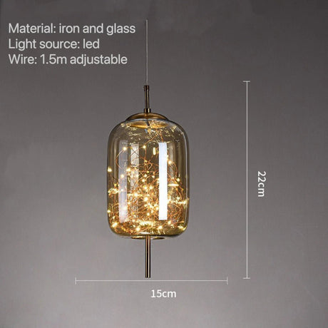 Modern Led Pendant Lamp Glass Ceiling Hanging Lights - Hans Lumiere