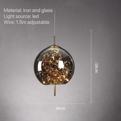 Modern Led Pendant Lamp Glass Ceiling Hanging Lights - Hans Lumiere