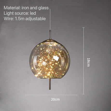 Modern Led Pendant Lamp Glass Ceiling Hanging Lights - Hans Lumiere