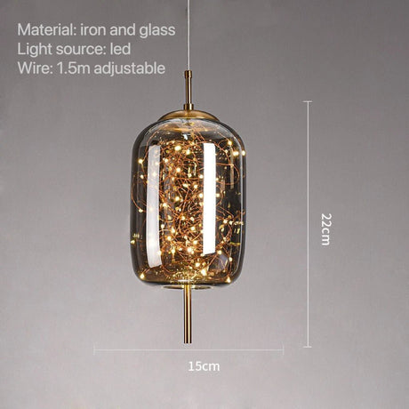 Modern Led Pendant Lamp Glass Ceiling Hanging Lights - Hans Lumiere