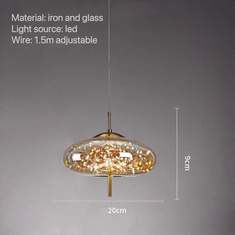 Modern Led Pendant Lamp Glass Ceiling Hanging Lights - Hans Lumiere