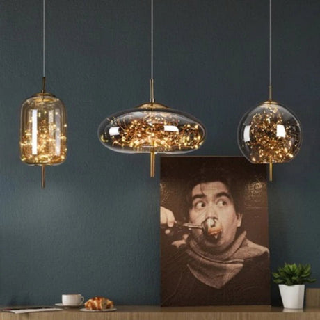 Modern Led Pendant Lamp Glass Ceiling Hanging Lights - Hans Lumiere