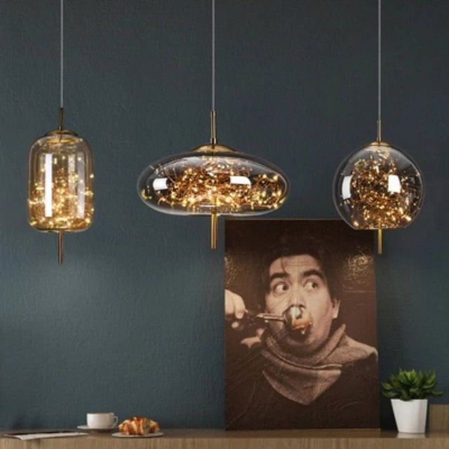 Modern Led Pendant Lamp Glass Ceiling Hanging Lights - Hans Lumiere