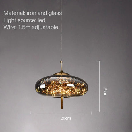 Modern Led Pendant Lamp Glass Ceiling Hanging Lights - Hans Lumiere