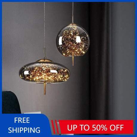 Modern Led Pendant Lamp Glass Ceiling Hanging Lights - Hans Lumiere