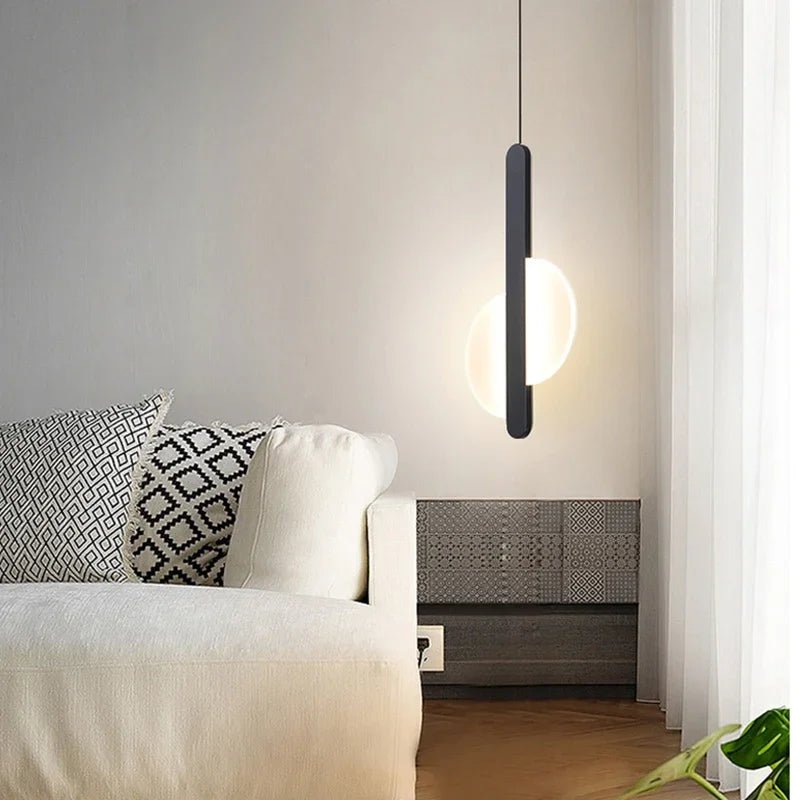 Modern LED Pendant Light – Metal Hanging Lamp for Living Room & Bedroom - Hans Lumiere