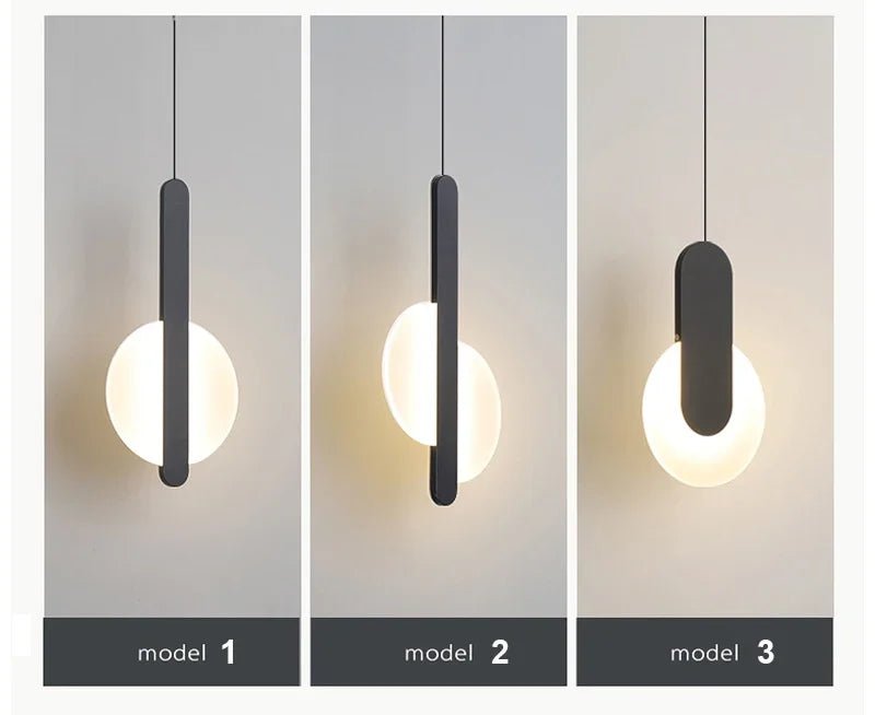 Modern LED Pendant Light – Metal Hanging Lamp for Living Room & Bedroom - Hans Lumiere