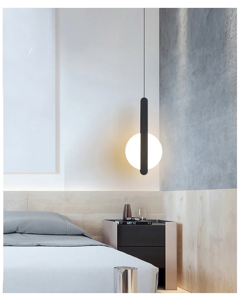Modern LED Pendant Light – Metal Hanging Lamp for Living Room & Bedroom - Hans Lumiere