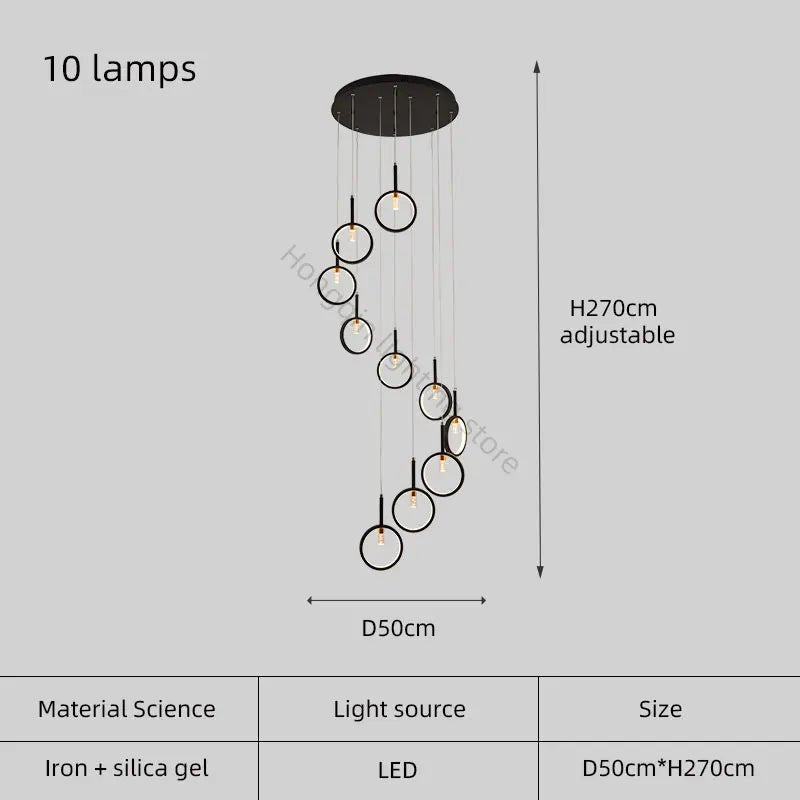 Modern LED Trapezoidal Chandelier Pendant Light - Hans Lumiere