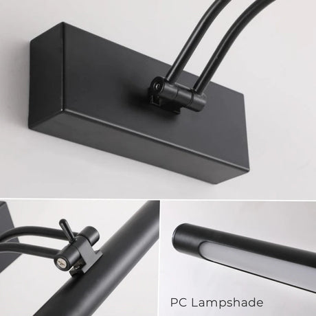 Modern LED Vanity Wall Lamp Bathroom Mirror Black Sconce - Hans Lumiere