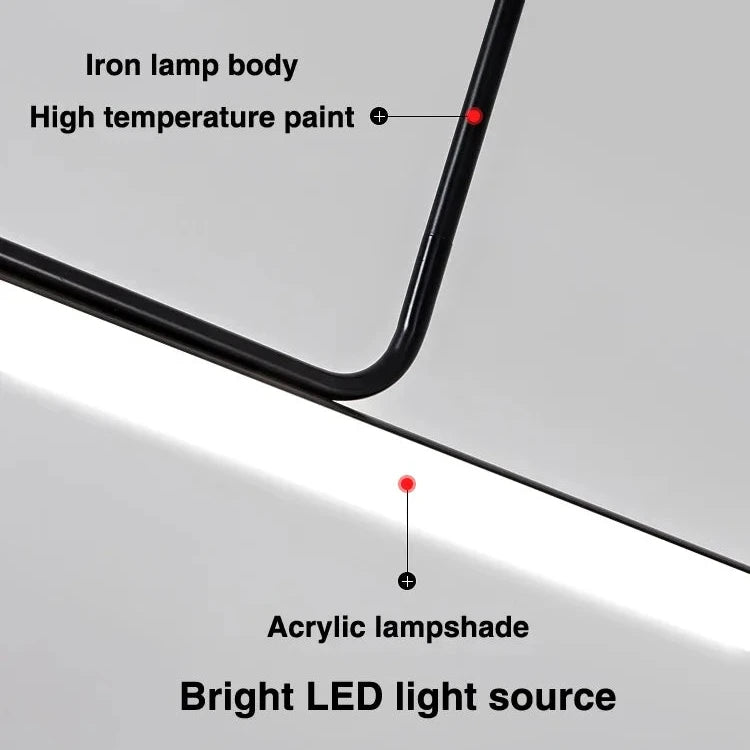 Modern Long Tube Dimmable Black LED Pendant Light - Hans Lumiere