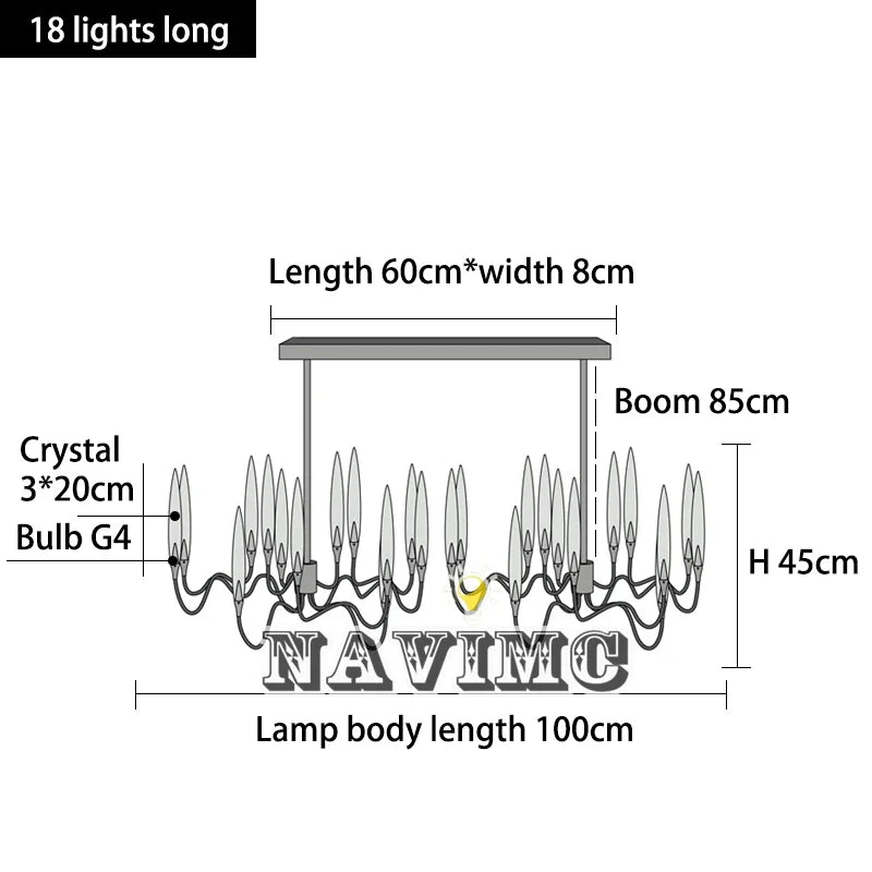 Modern Luxury LED Crystal Chandelier - Hans Lumiere