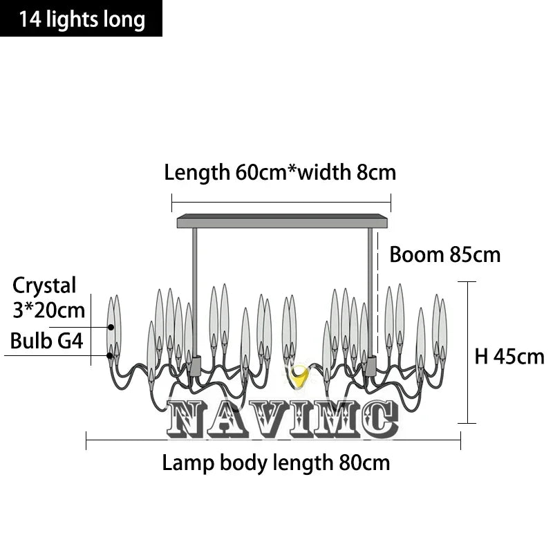 Modern Luxury LED Crystal Chandelier - Hans Lumiere