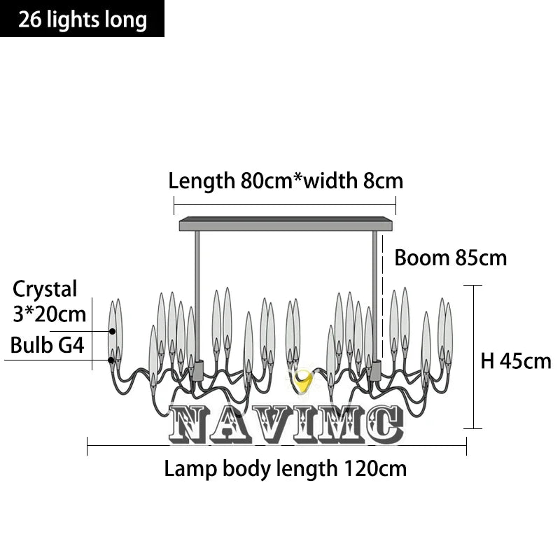 Modern Luxury LED Crystal Chandelier - Hans Lumiere