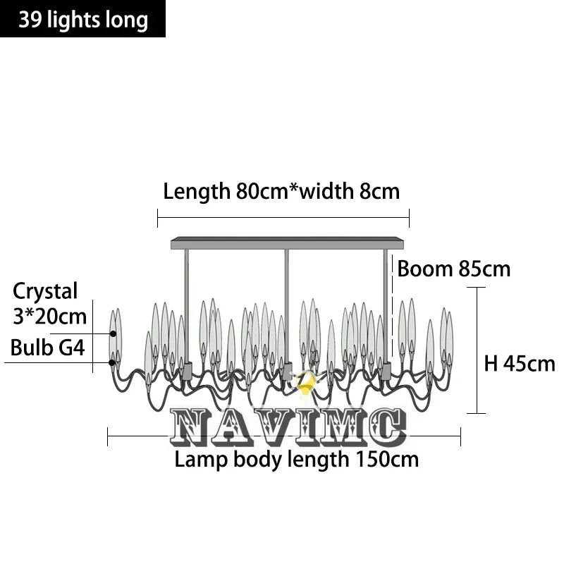 Modern Luxury LED Crystal Chandelier - Hans Lumiere