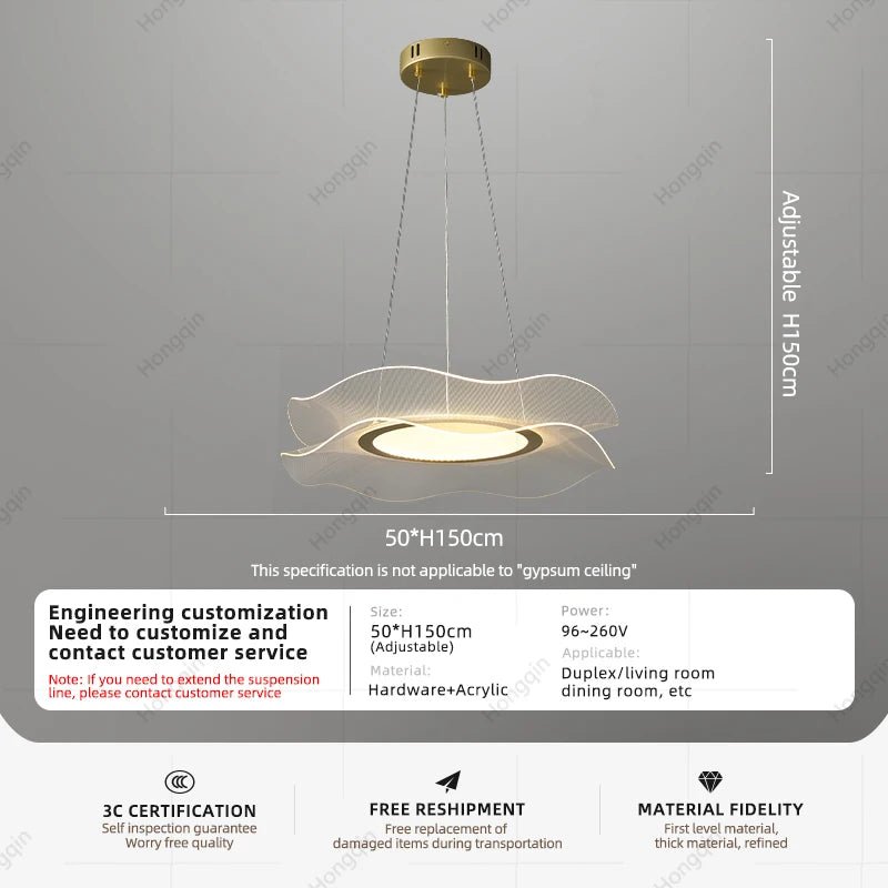 Modern Luxury LED Pendant Light for Living Room and Bedroom - Hans Lumiere